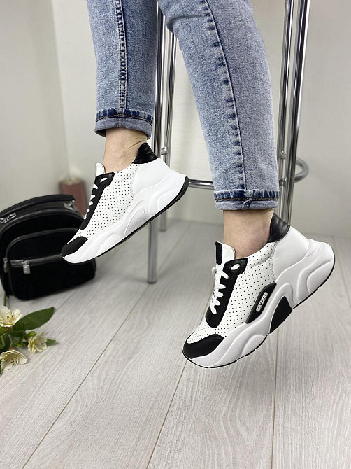 EMELI Кросівки жіночі EMELI 913/4 ST біло/чорні (весна-осінь, шкіра натуральна) (3290) 36р.37р. Коломыя - изображение 3