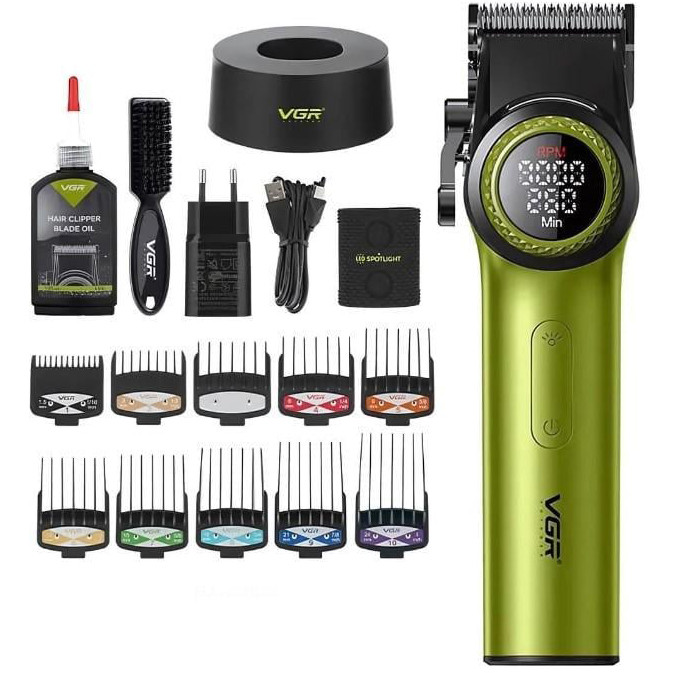 Акумуляторна машинка для стрижки і укладання волосся, Електромашинка для стрижки, Тример бездротовий GW-63 Івано-Франківськ - фото 2