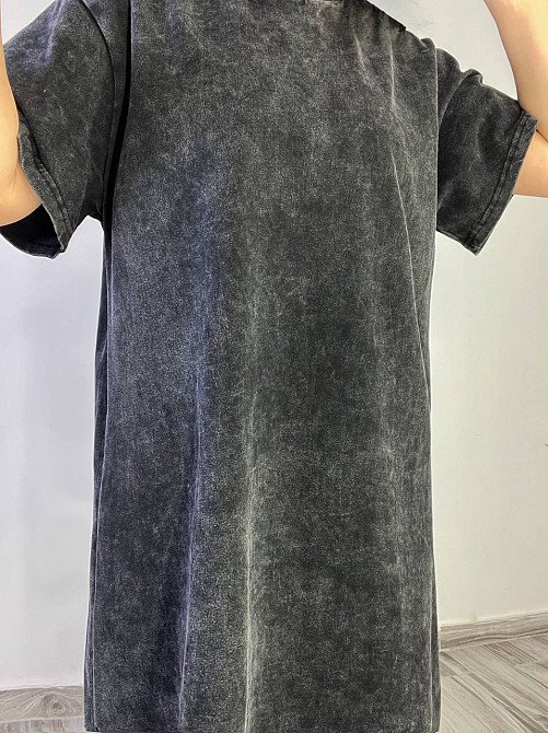 Платье-футболка женское A-N 2666-1 тай-дай оверсайз, черный, one size Киев - изображение 4