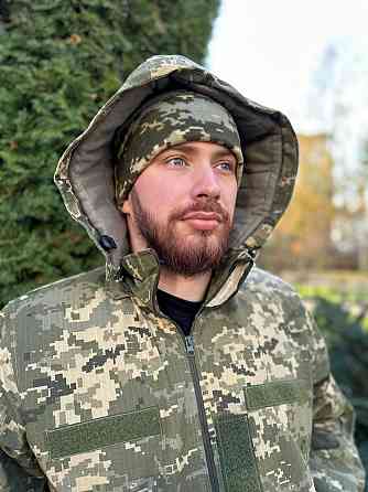 Зимний мужской бушлат (флис + синтепон) с водонепроницаемой пропиткой (Пиксель) L Киев