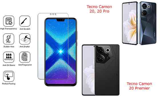 Защитное стекло NeoGlass для Tecno Camon 20, 20 Pro, 20 Premier – ультрапрозрачное и устойчивое Киев