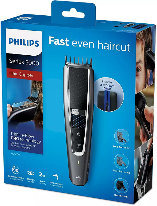 Машинка для стриження Philips HC5650/15 сірий із чорним Харьков - изображение 8