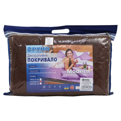 Покривало Руно Двостороннє Барселона шоколадно-молочне 150х212 см (360.52У_Барселона) Вінниця - фото 7