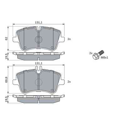 Тормозные колодки Bosch 0 986 424 517 Винница