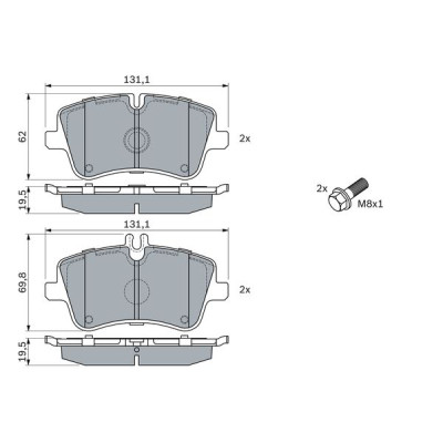 Тормозные колодки Bosch 0 986 424 517 Винница - изображение 3
