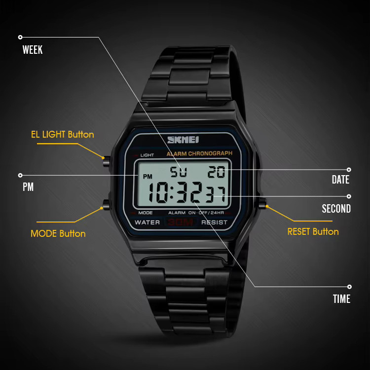 Часы наручные мужские SKMEI 1123BK PB-67 Киев - изображение 6