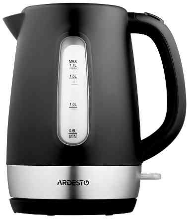 Електрочайник ARDESTO 1.7л, Strix, пластик, чорний матовий Киев