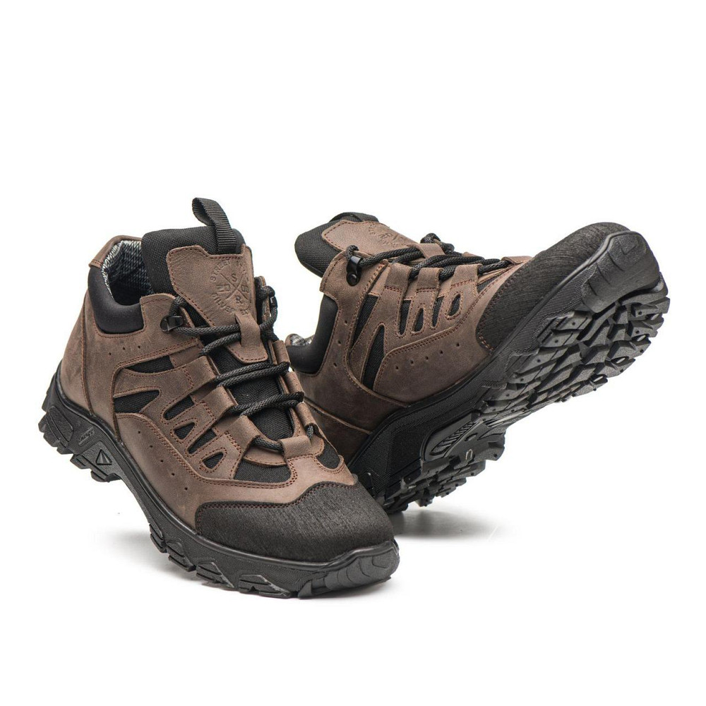 Зимові тактичні кросівки шкіра, на теплому гортексу , колір коричневий 45 (30) Харків - фото 7