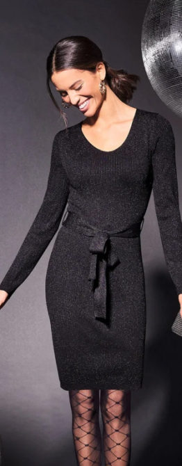 Платье женское с длинным рукавом и люрексом черный 46/48 Киев - изображение 1