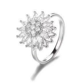 Кільце жіноче квітка, що обертається, розмір 18 Київ - фото 1