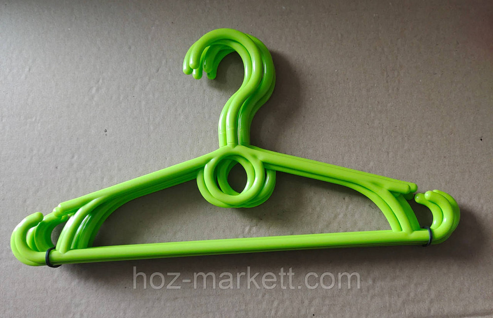 Дитячі вішалки плічка, тремпель пластиковий з неповоротним гачком салатовий 32 см 5 шт уп Польща Харків - фото 1