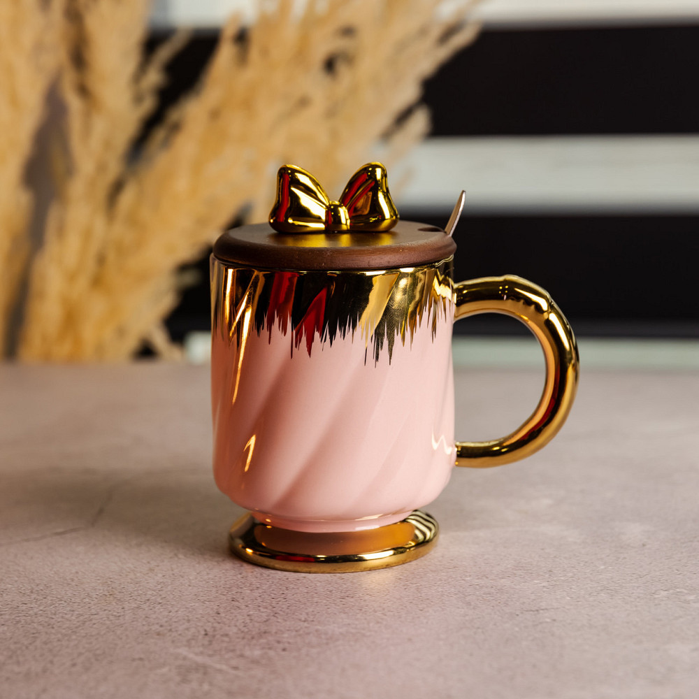 Чашка "Золотий Вихор" з кришкою та ложкою 450 мл Київ - фото 3