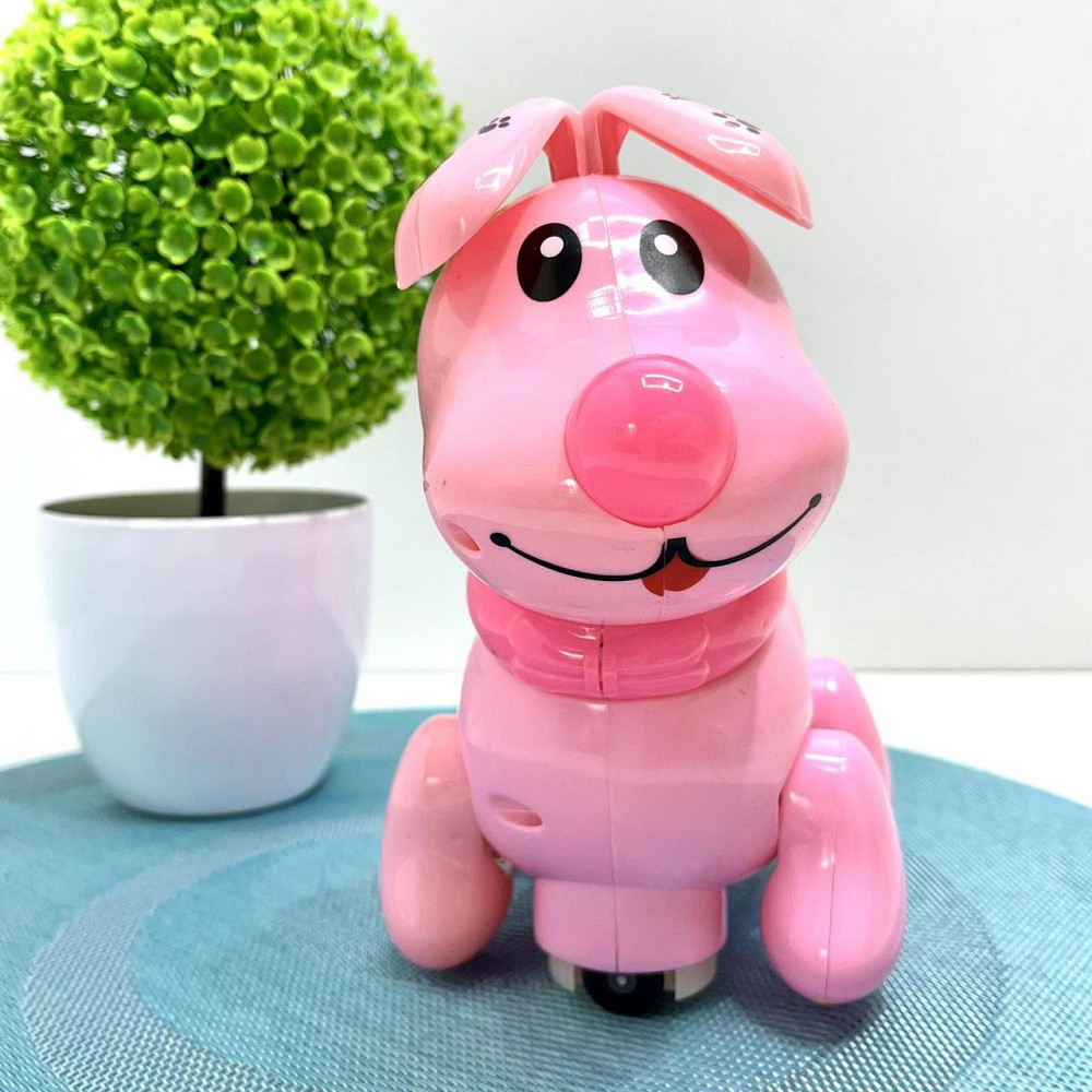 Собачка інтерактивна Limo Toy їздить світиться махає головою та хвостом Рожева (EM 070 A) Чернігів - фото 3