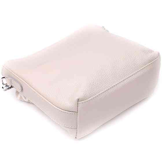 Повсякденна плечова сумка з натуральної шкіри Vintage 22915 Білий Київ