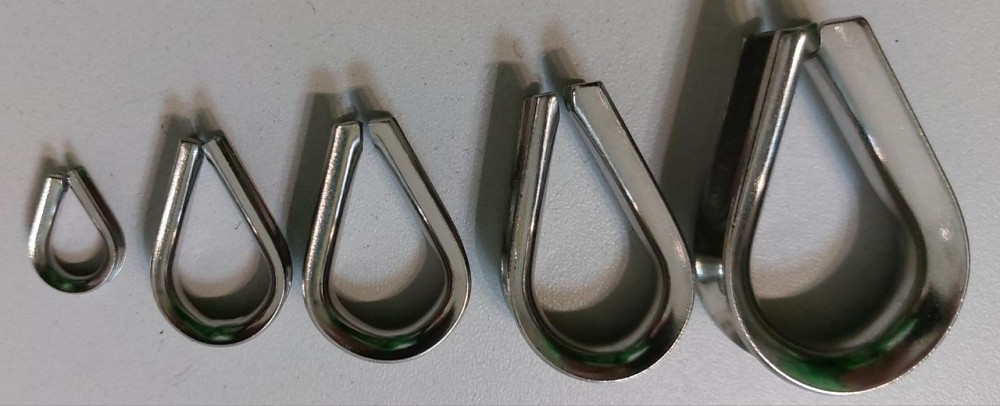 Коуш троса "GoralMet" 6 мм з нержавіючої кислотостійкої сталі AISI 316 Київ - фото 1