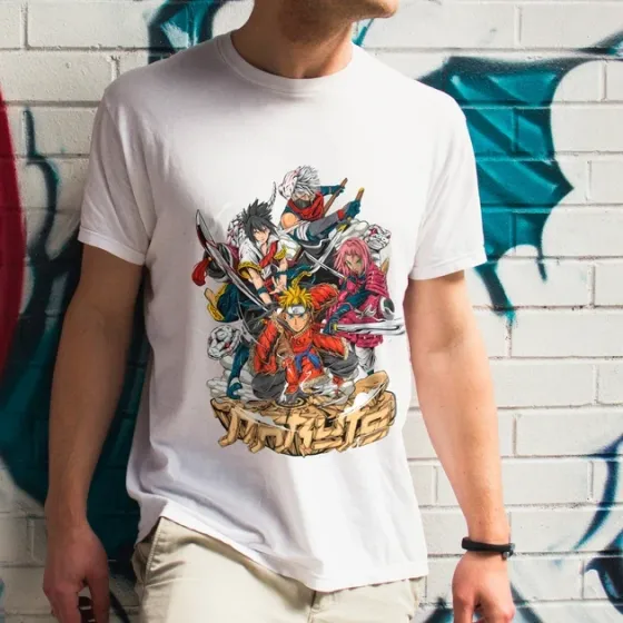 Футболка для подростка мальчика с принтом Наруто Команда Сім Размер 160 Anime10055 Днепр