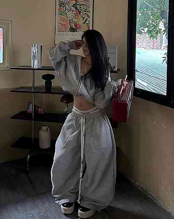 Женский теплый оверсайз костюм двойка трехнитка на флисе Одесса