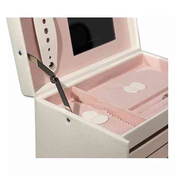 Скринька для коштовностей Friedrich Lederwaren Classico на 4 відділення (24х15х16см) Кремово-рожевий Київ