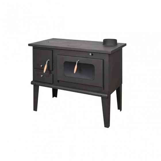 Піч-кухня на дровах Hosseven 4014 з духовкою та варильною поверхнею 8 кВт до 60 м2 опалювально-варильна піч Туреччина Київ