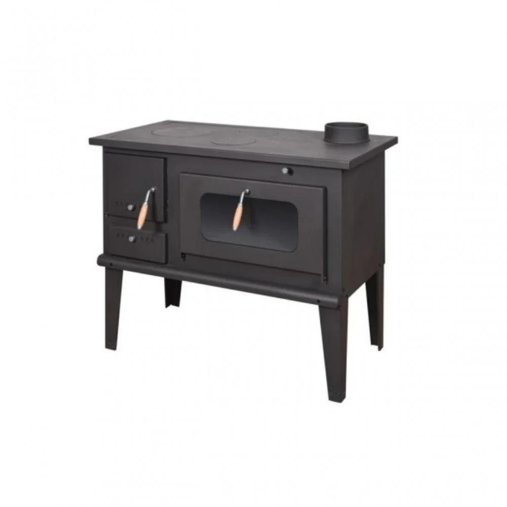 Піч-кухня на дровах Hosseven 4014 з духовкою та варильною поверхнею 8 кВт до 60 м2 опалювально-варильна піч Туреччина Тернопіль - фото 1