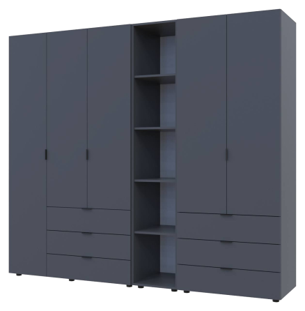 Комплект шкафов для одежды Doros Гелар (3 шт.) 231,9х49,5х203,4 см Графит (DRS-011159) Днепр