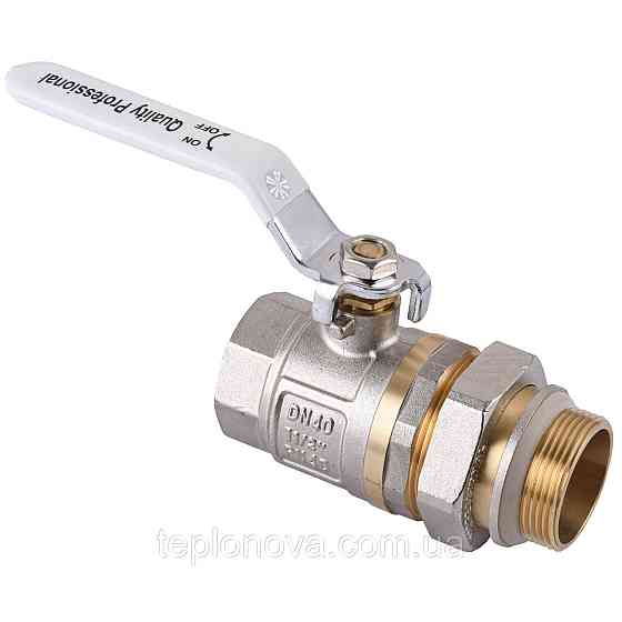 Кран кульовий прямий з американкою Q PROFESSIONAL QP003 PN40 1 1/2| Чернівці