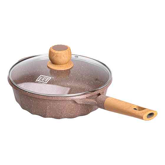 Алюмінієвий сотейник 2,7 л з мармуровим антипригарним покриттям Ø 24 см HP-4-436CO Коломия