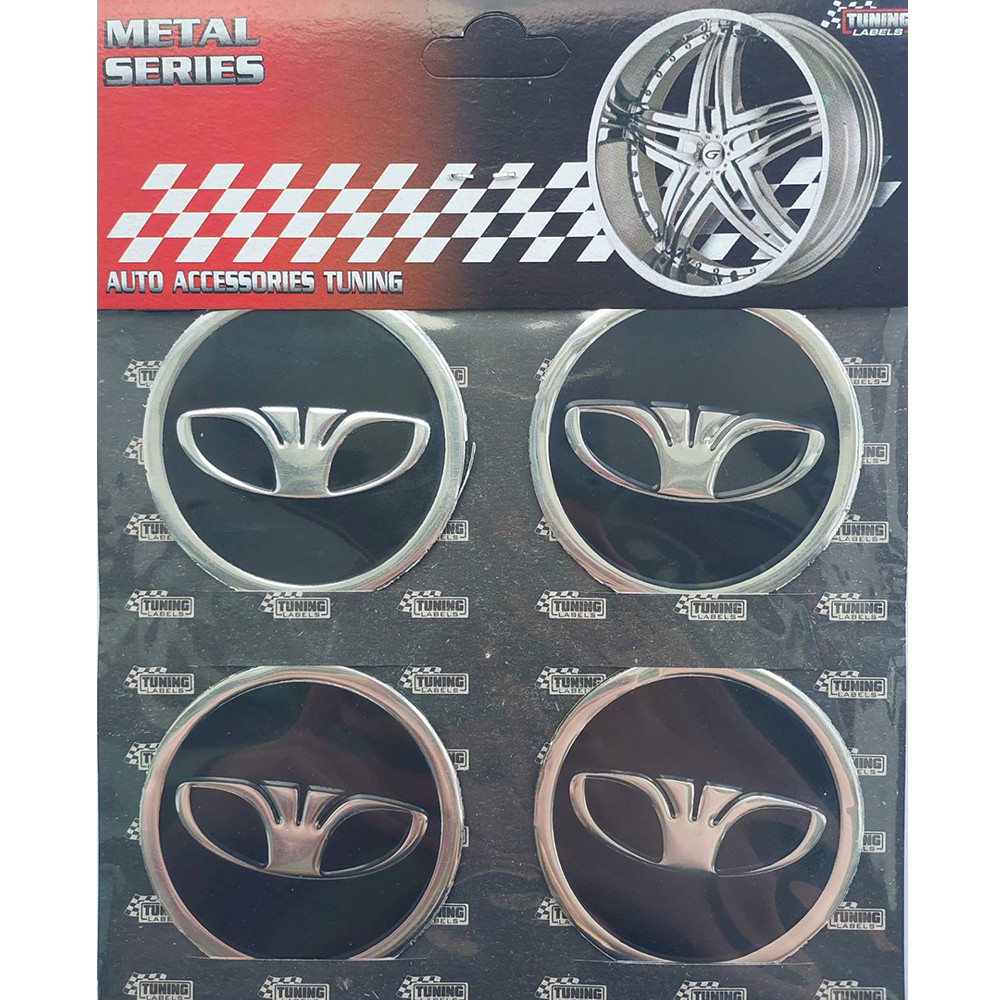 Наклейки на диски/ковпаки Daewoo 60мм 4шт чорний Київ - фото 1