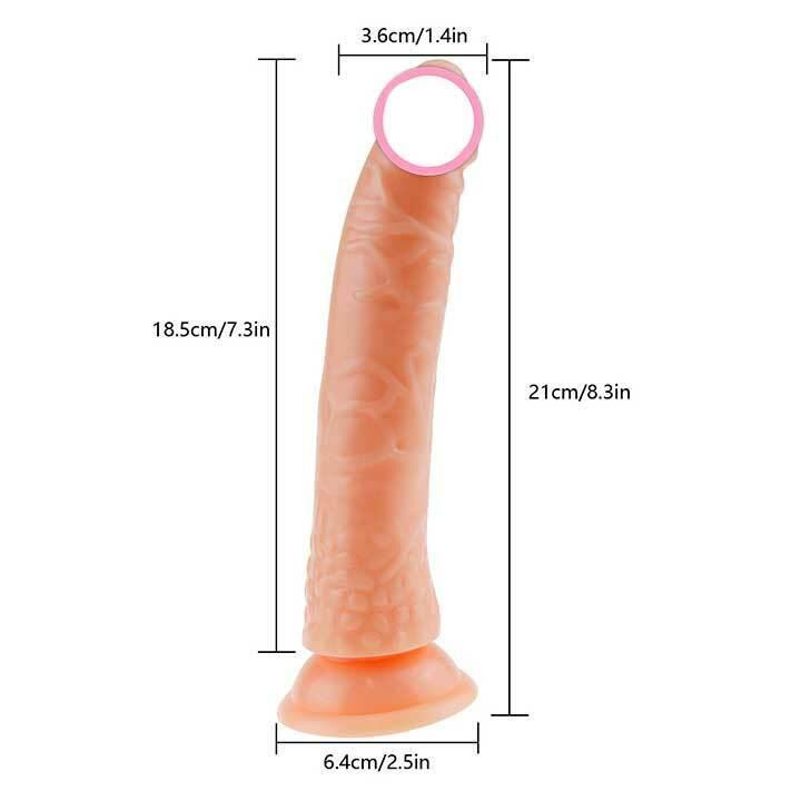 Гнучкий фалос на присосці - 21 см - Прозорий Вінниця - фото 2