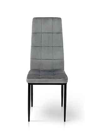 Стілець Айс, чорний/велюр сірий Киев