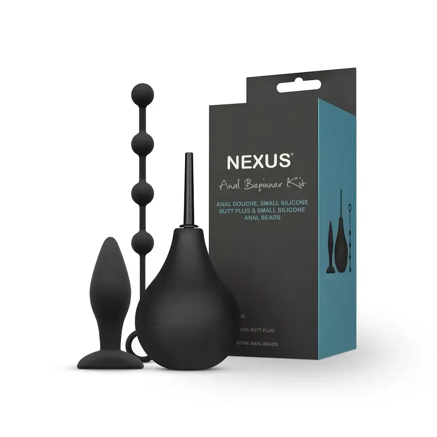Набір новачка для анальної стимуляції Nexus ANAL BEGINNER KIT, спринцівка 224 мл, анальне намисто 20 Львів - фото 2