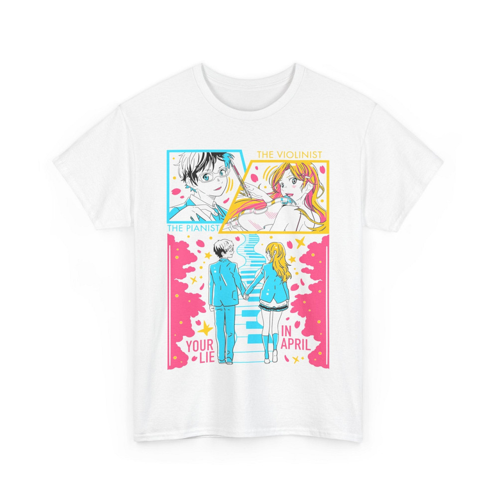 Футболка з аніме принтом Аніме Мусік Каорі Коусеі оверсайз (S/M/L) Чорний AnimeJ0092 Дніпро - фото 7