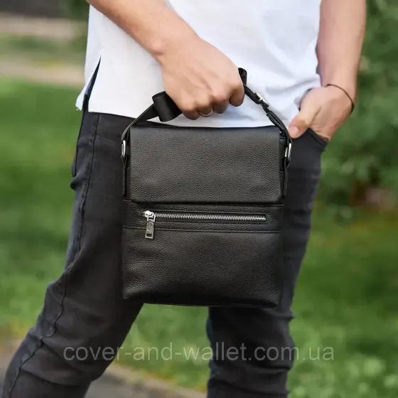 Мужская сумка-мессенджер классического дизайна из натуральной кожи флотар Rekarti 037 Киев