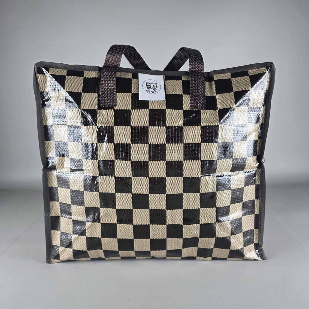 Сумка господарська, поліпропіленова, з кольоровим малюнком No1 Шахи+круги (38x34x18) (1 шт.) Харків - фото 6