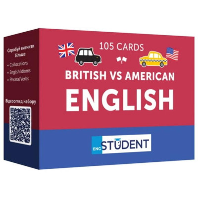 Обучающий набор English Student Карточки для изучения английского языка English Student - British vs American English (укр.) (591226016) Винница - изображение 1