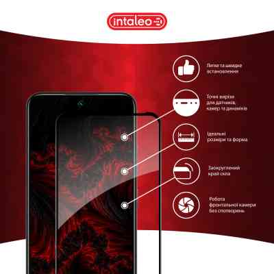 Стекло защитное Intaleo Full Glue Tecno Spark 30C Black (1283126599361) Винница