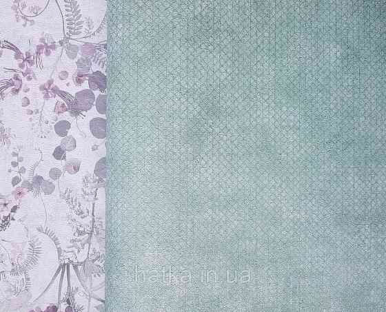 Обои виниловые на флизелине AS creation The Bos 0.53х10 геометрия полоски квадраты серебристые на салатовом Киев