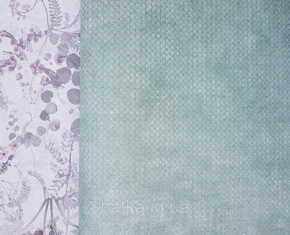 Шпалери вінілові на флізеліні AS creation The Bos 0.53х10 геометрія смужки квадрати сріблясті на салатовому Київ - фото 2