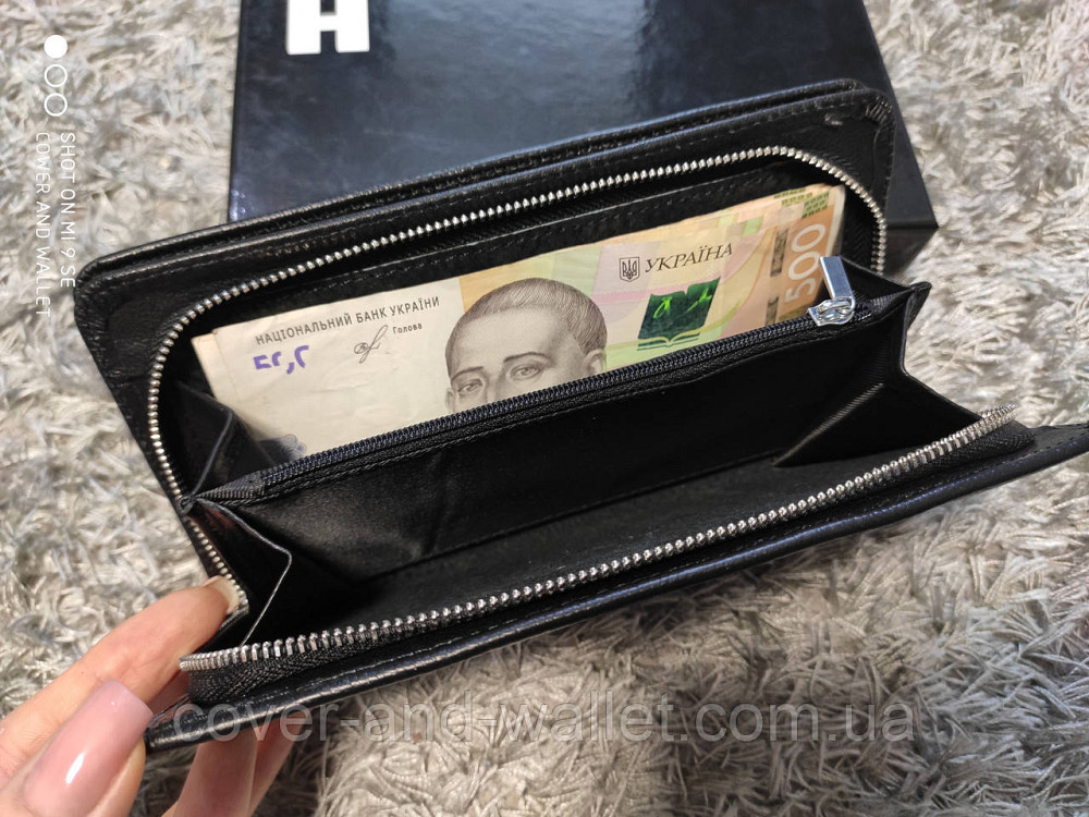 Кожаный мужской кошелек клатч на молнии и кнопках Marco Coverna M 141 Киев - изображение 5