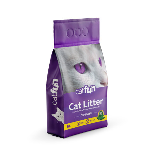 Наповнювач Catfun для котячих туалетів бентонітовий з ароматом лаванди 5 л Київ - фото 1