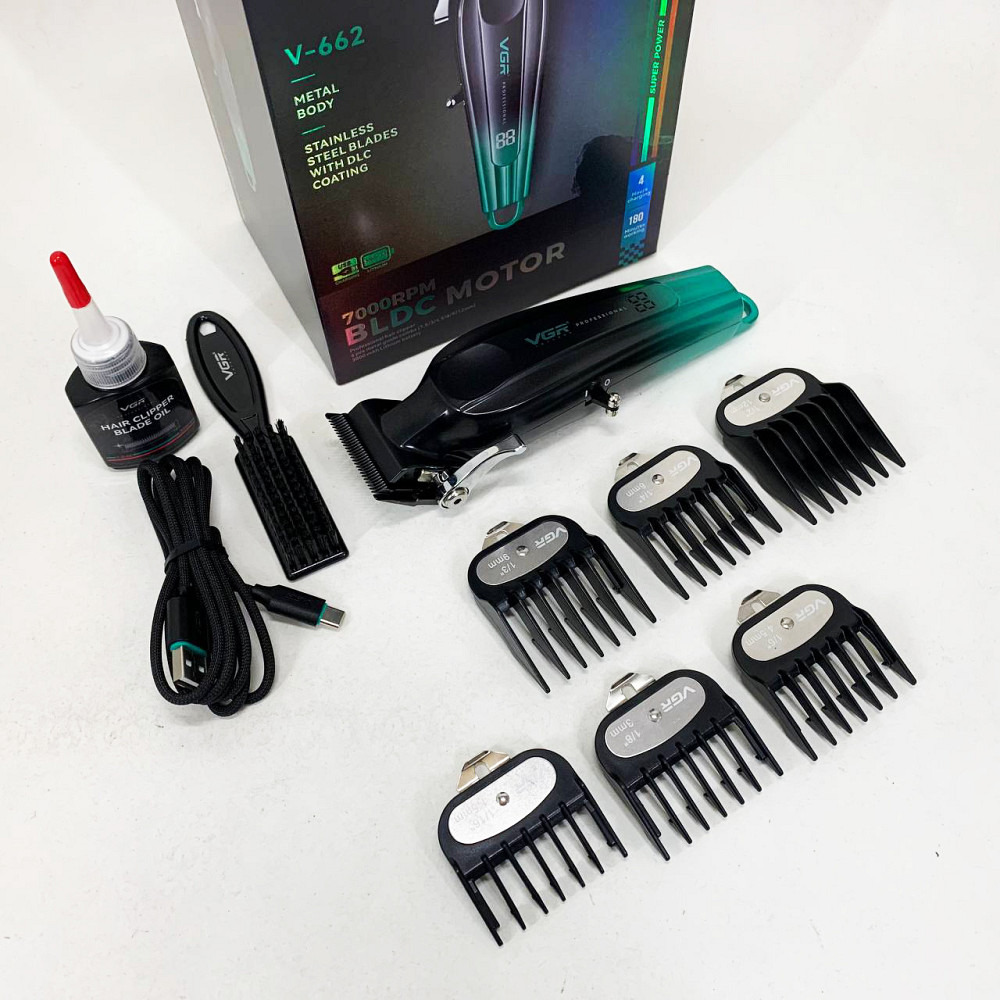 Професійна машинка для стрижки волосся на акумуляторі, Набір для стрижки волосся на акумуляторі QB-95 Львів - фото 13