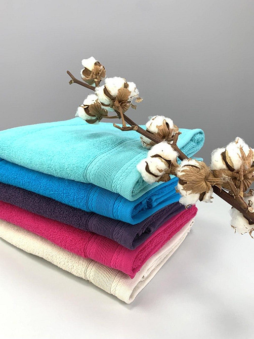 Комплект полотенец с бордюром Ideal Textile 2 шт (50х80 см 70х130 см) в разных цветах (56860748) Черновцы - изображение 2