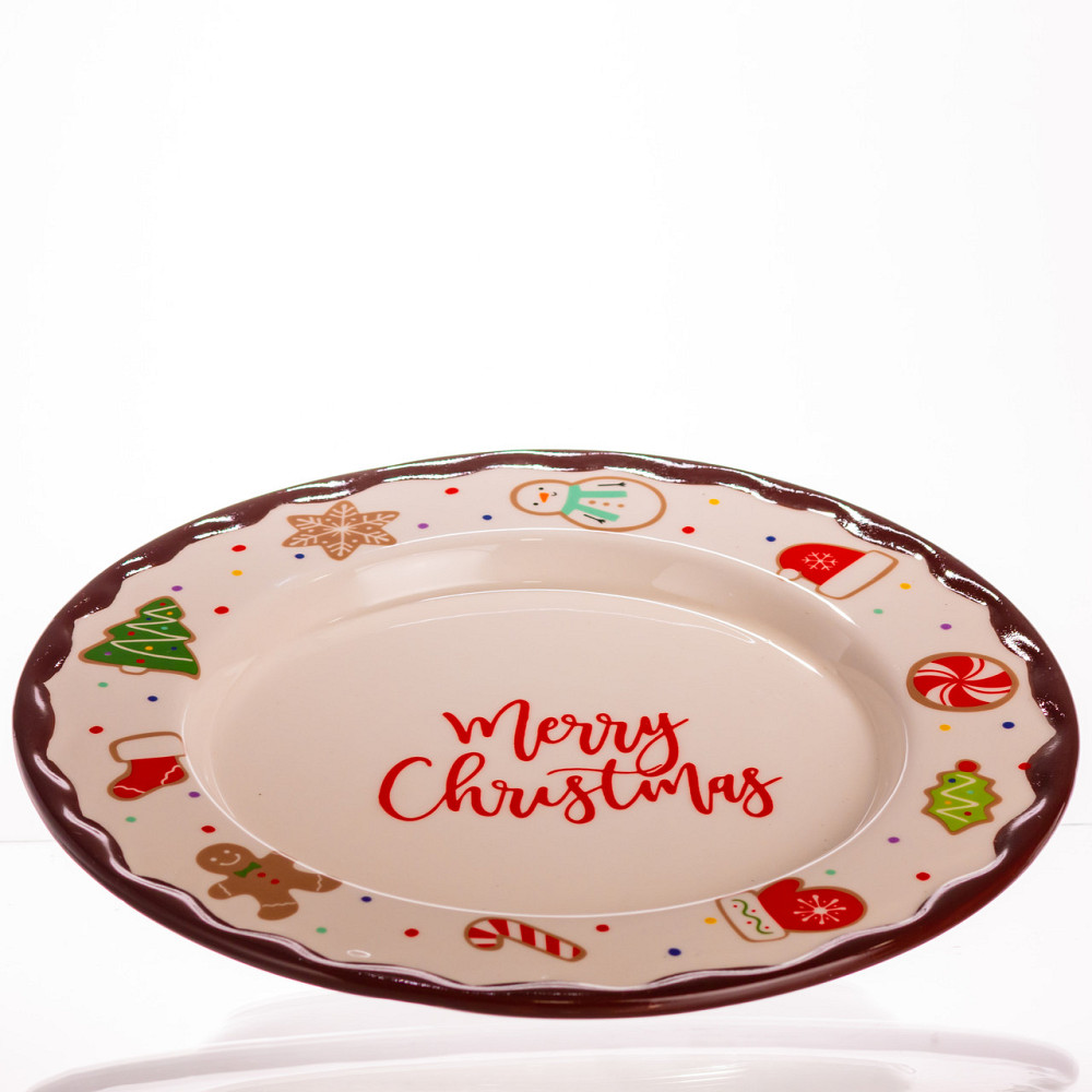 Yiwu Новорічна тарілка з порцеляни Merry Christmas т Ø27.5 см CR-1-39 Коломыя - изображение 2