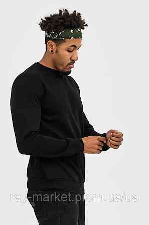 Світшот базовий Ray Basic полегшений чоловічий чорний (U0302M-Black) S, Демісезонна, Тринитка з начосом (на флісі) Київ