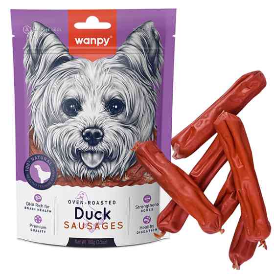 Wanpy Duck Sausages ВАНПІ СОСИСКИ З КАЧКОЮ ласощі для собак Київ