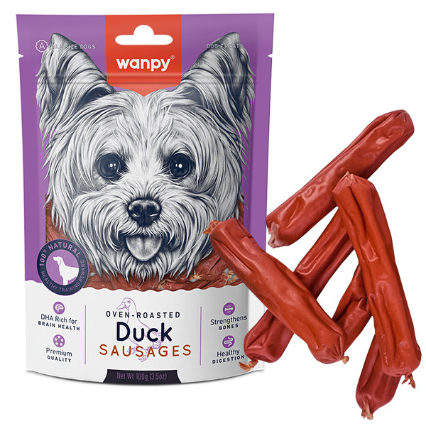Wanpy Duck Sausages ВАНПІ СОСИСКИ З КАЧКОЮ ласощі для собак Київ - фото 1
