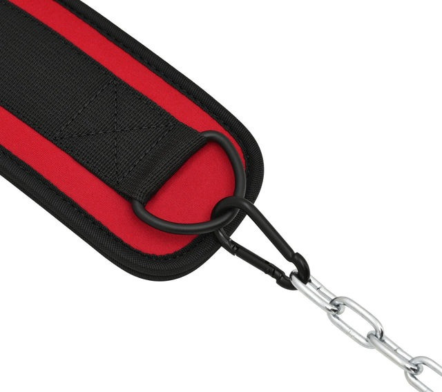 Пояс для обтяжень із цепом RDX PRO DIPPING BELT 2 LAYER неопреновий Red Кам'янське - фото 3