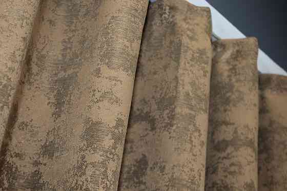 Комплект коротких штор VR-Textil Жакард Sultan YL № 1205ш Медово-золотистий 130х170 см 2 шт (35-0081) Київ