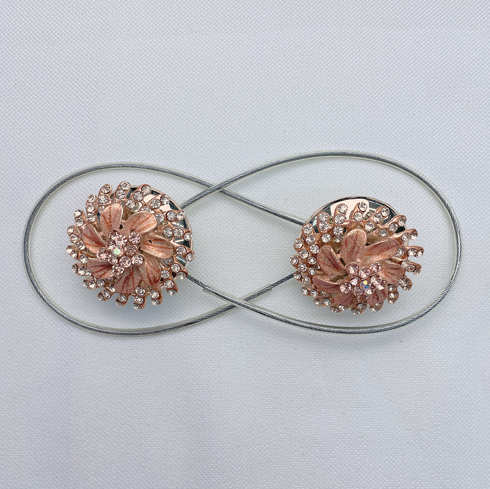 Магніти для штор та гардин "Flowers" набір 2 шт Персиковий (81-217) Київ - фото 5