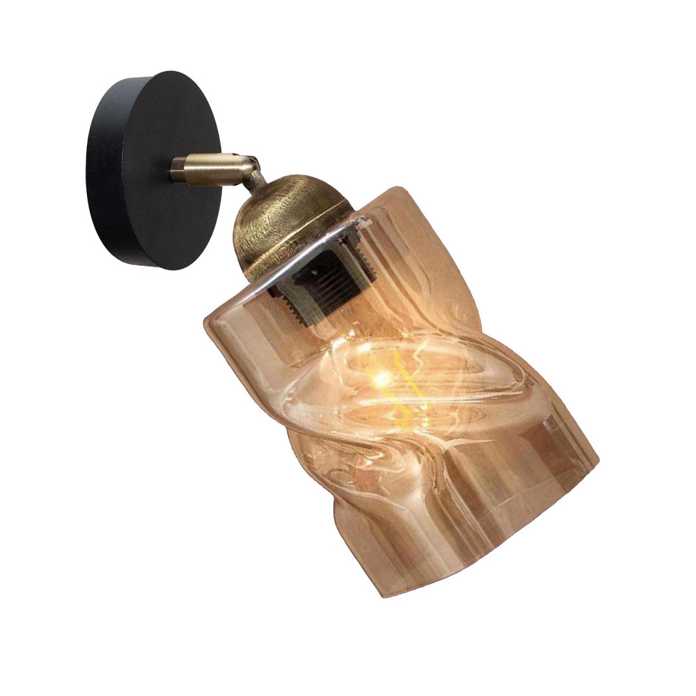 Светильник настенно-потолочный MSK Electric Tornado под одну лампу PL 202415-1 BK Одесса - изображение 1